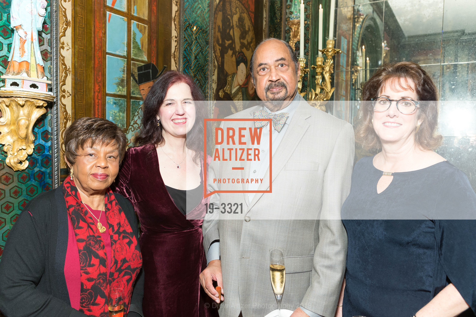 Betsy Sweeting, Tracy Grant, Conrad Sweeting, Jean Kellogg, Merola Opera Cocktail Reception Hosted by Gordon and Ann Getty, Private Residence, January 11th, 2018, Photo #19-3321 Betsy Sweeting, Tracy Grant, Conrad Sweeting, Jean Kellogg, Photo #19-3321