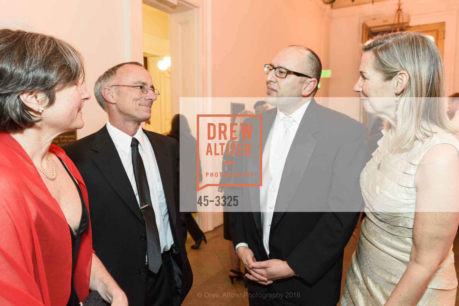 Julie Bertani-Kiser, John Kiser, John Lau, Katherine Petrin, California Historical Society Gala 2018- Celebrating the Honorable George P. Shultz, The Old Mint. 5th and Mission Streets, San Francisco, January 11th, 2018, Photo #45-3325 Julie Bertani-Kiser, John Kiser, John Lau, Katherine Petrin, Photo #45-3325