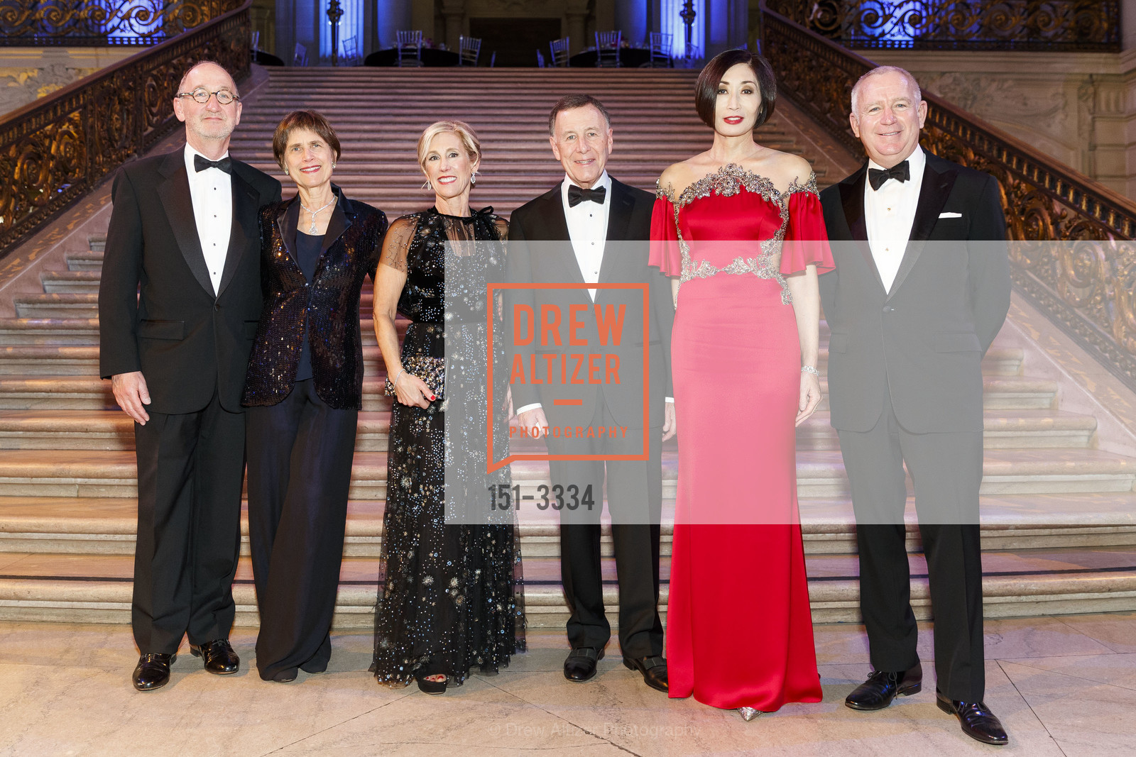 Mark Schlesinger, Christine Russell, Kathy Huber, Carl Pascarella, Yurie Pascarella, Glenn McCoy, SF Ballet Opening Night Gala: Celestial 2018, City Hall and War Memorial Opera House. City Hall 1 Dr. Carlton B Goodlett Place, Photo #151-3334 Mark Schlesinger, Christine Russell, Kathy Huber, Carl Pascarella, Yurie Pascarella, Glenn McCoy, Photo #151-3334