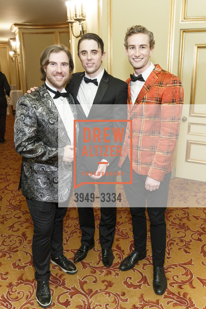 Matthew Kimball, Luke Ingham, Cash Callahan, SF Ballet Opening Night Gala: Celestial 2018, City Hall and War Memorial Opera House. City Hall 1 Dr. Carlton B Goodlett Place, Photo #3949-3334 Matthew Kimball, Luke Ingham, Cash Callahan, Photo #3949-3334