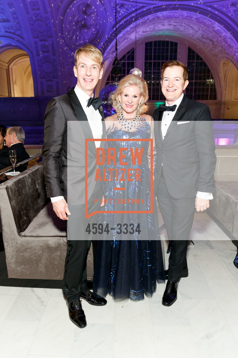 Jask CAlhoun, Dede Wilsey, Trent Norris, SF Ballet Opening Night Gala: Celestial 2018, City Hall and War Memorial Opera House. City Hall 1 Dr. Carlton B Goodlett Place, Photo #4594-3334 Jask CAlhoun, Dede Wilsey, Trent Norris, Photo #4594-3334