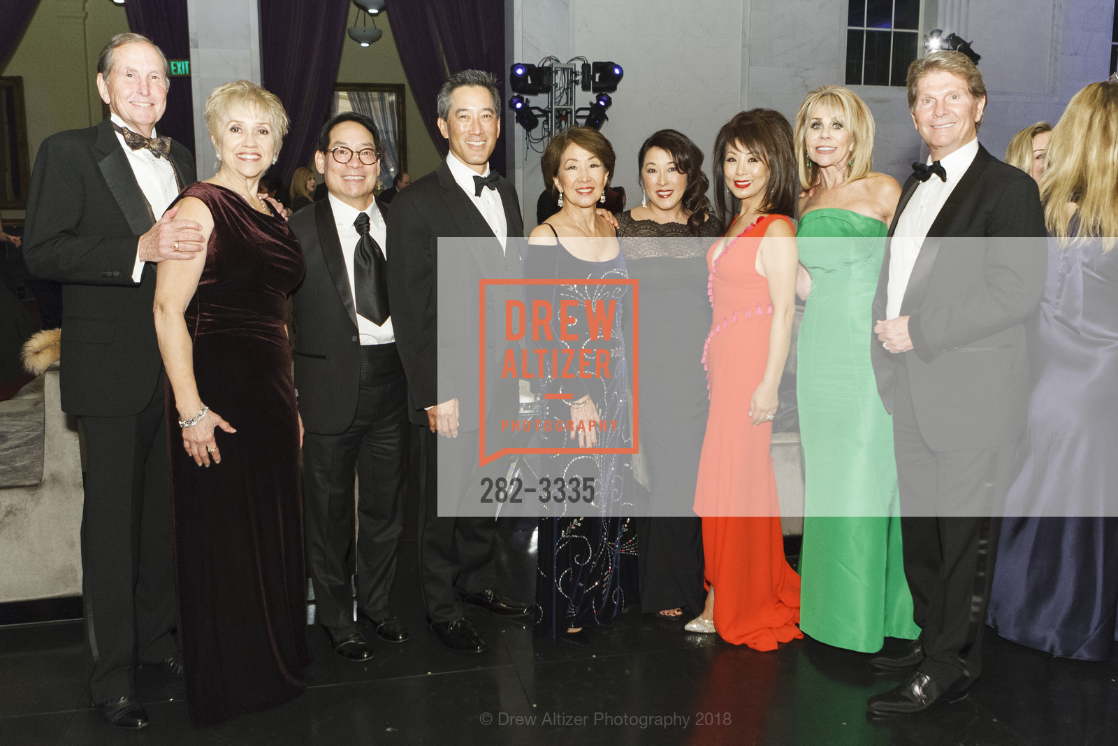 Dennis Beard, Cecilia Beard, Jennifer Lee, Barbara Tonso, Anthony Tonso, ENCORE! 2018 Opening Night Gala: Celestial, City Hall and War Memorial Opera House, January 18th, 2018, Photo #282-3335 Dennis Beard, Cecilia Beard, Jennifer Lee, Barbara Tonso, Anthony Tonso, Photo #282-3335