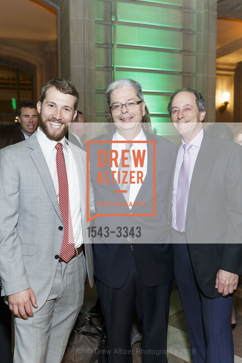 Benji Friend, Rick Jacobson, Eric Starr, The Trust for Public Land's San Francisco Gala 2018, San Francisco City Hall. 1 Dr Carlton B Goodlett Place, January 24th, 2018, Photo #1543-3343 Benji Friend, Rick Jacobson, Eric Starr, Photo #1543-3343