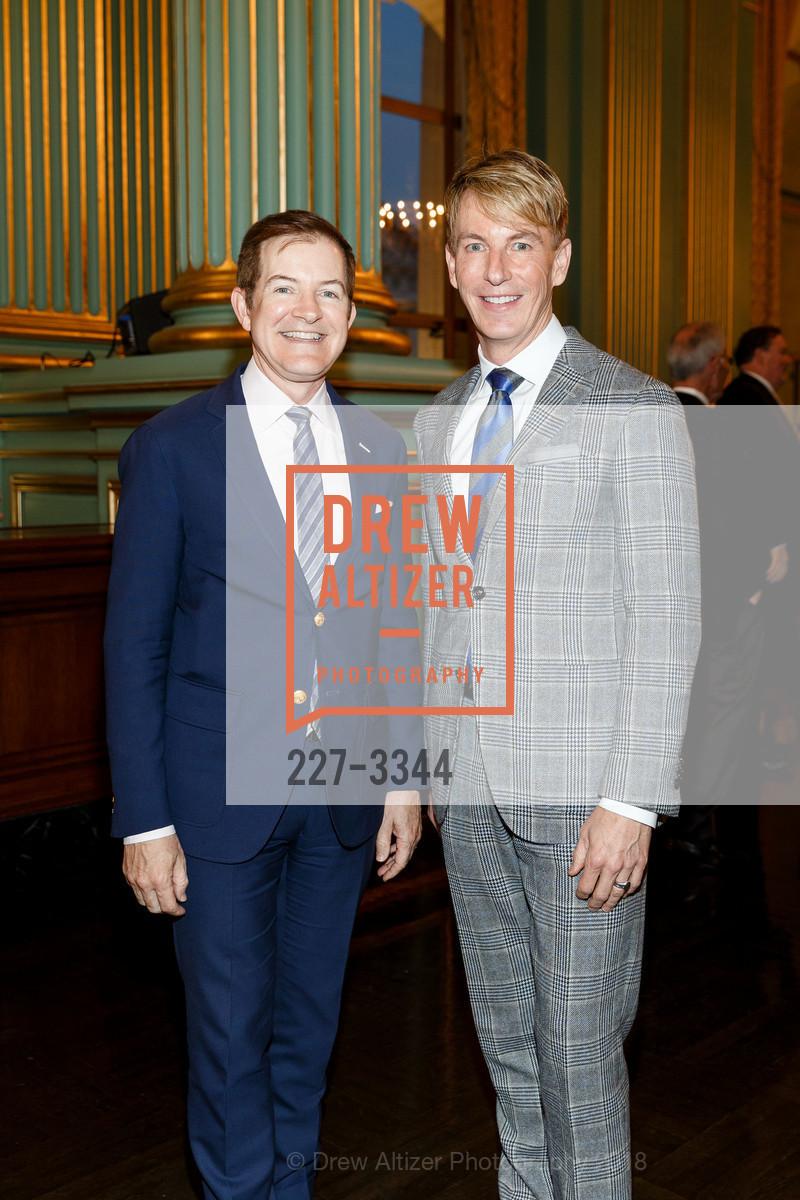 Trent Norris, Jack Calhoun, SF Ballet Pre-Curtain Dinner 2018, War Memorial Veterans Building, Green Room. 401 Van Ness Ave, January 23rd, 2018, Photo #227-3344 Trent Norris, Jack Calhoun, Photo #227-3344