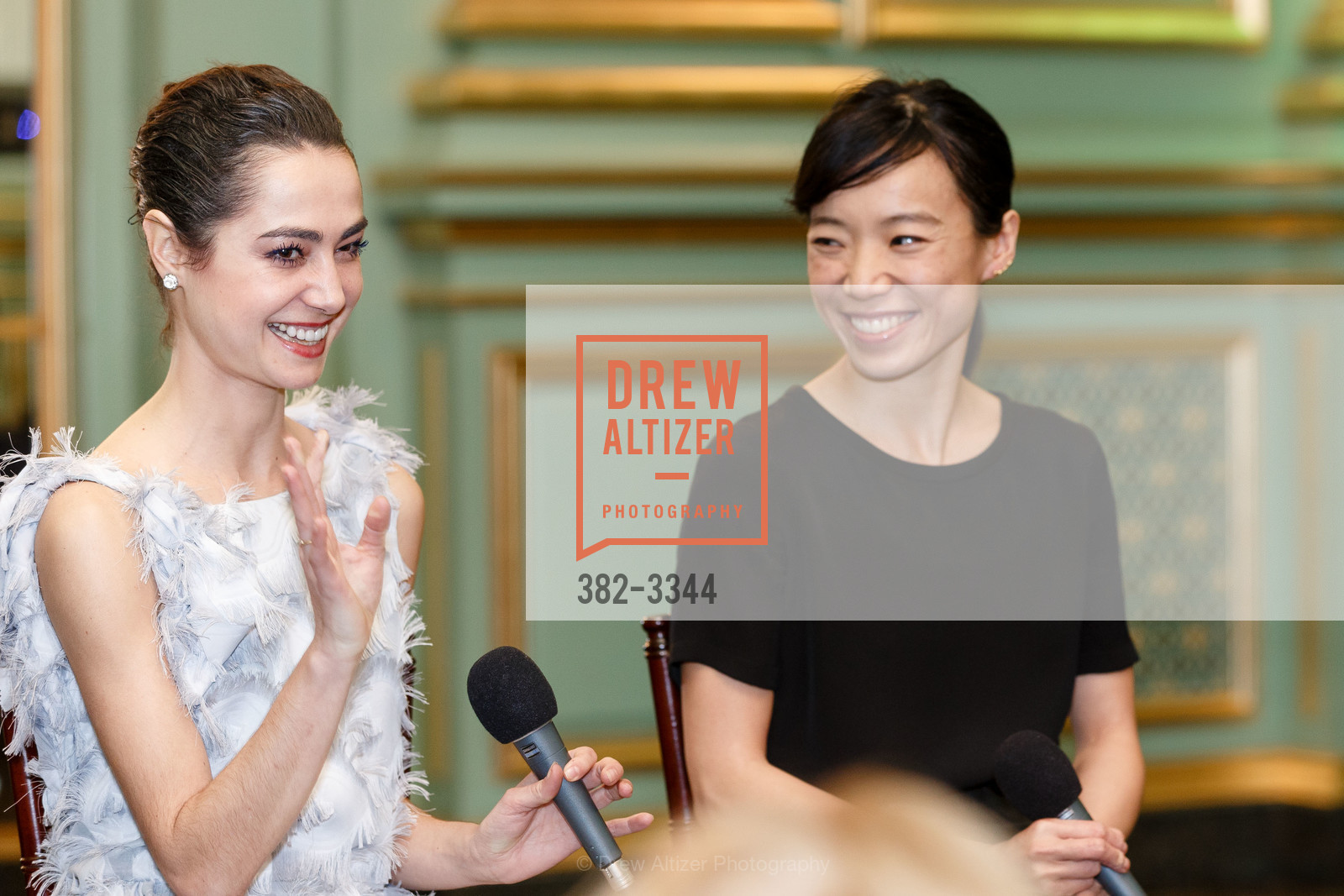 Mathilde Froustey, Frances Chung, SF Ballet Pre-Curtain Dinner 2018, War Memorial Veterans Building, Green Room. 401 Van Ness Ave, Photo #382-3344 Mathilde Froustey, Frances Chung, Photo #382-3344