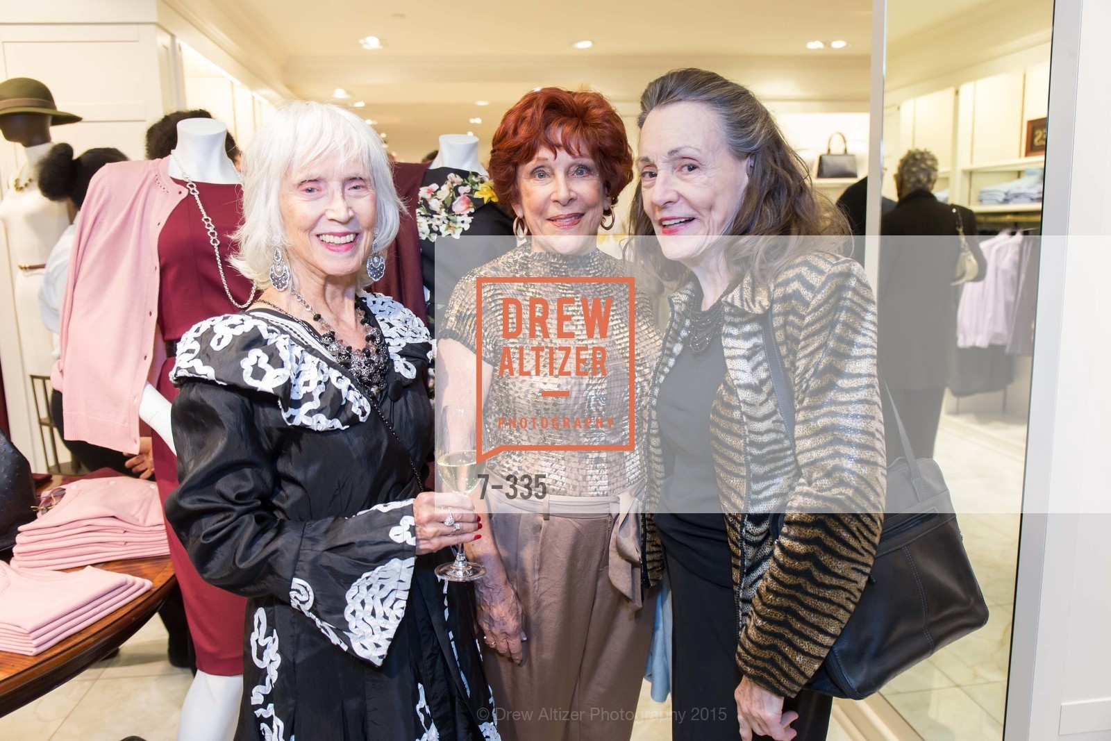 Dixie Lee May, Liz Shaw, Doris Tumey, Launch Party for The San Francisco Fall Antiques Show, Brooks Brothers. 240 Post St, October 1st, 2015,Drew Altizer, Drew Altizer Photography, full-service agency, private events, San Francisco photographer, photographer california