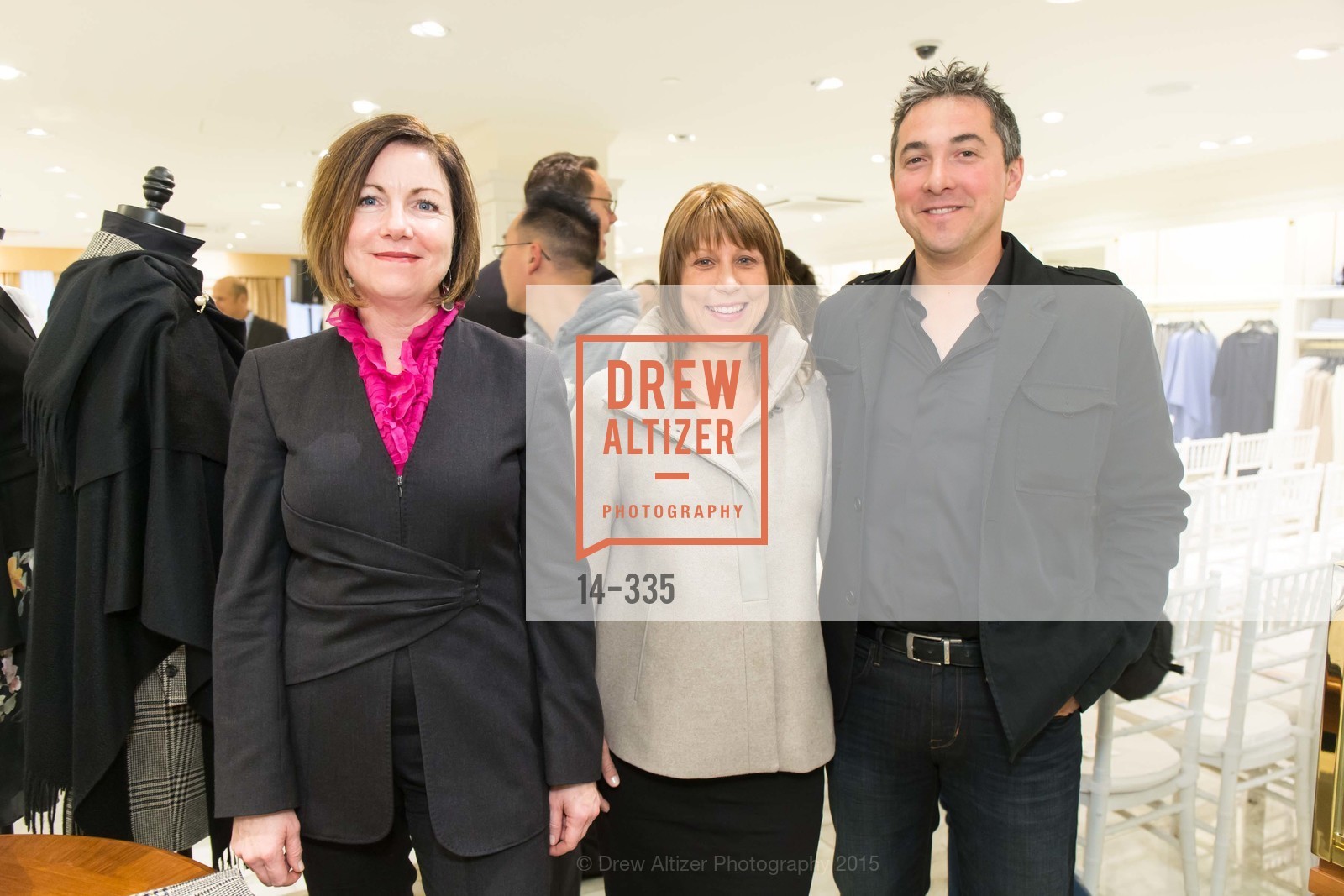 Nancy Barrett, Amanda Jones O'Reilly, Frank O'Reilly, Launch Party for The San Francisco Fall Antiques Show, Brooks Brothers. 240 Post St, October 1st, 2015,Drew Altizer, Drew Altizer Photography, full-service agency, private events, San Francisco photographer, photographer california