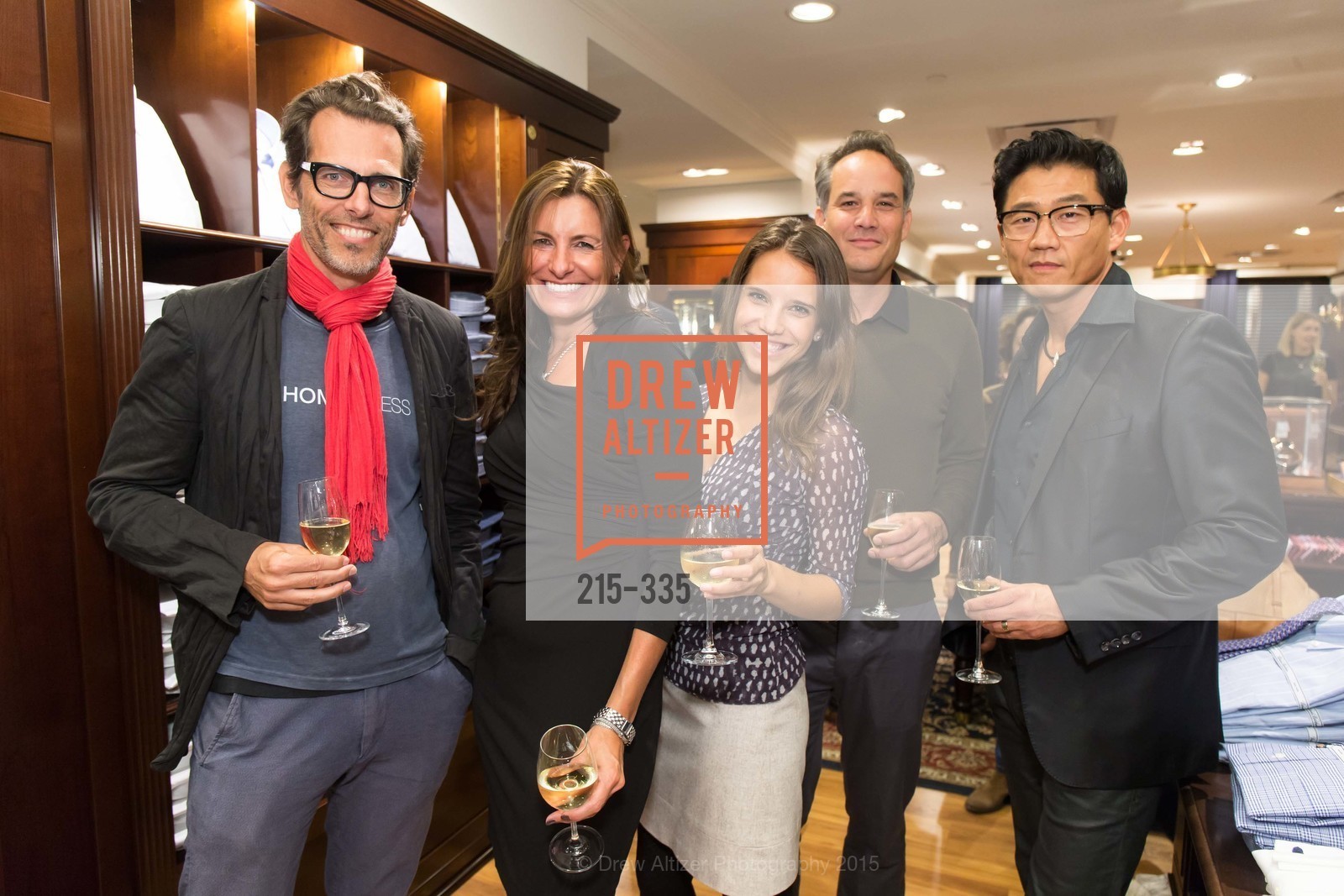 Thomas Adelweis, Rebecca Cooper, Laura Meyer, John McCoy, Philip Lee, Gucci & Vogue Dinner, Brooks Brothers. Brooks Brothers, . 240 Post St, October 1st, 2015, Photo #215-335 Thomas Adelweis, Rebecca Cooper, Laura Meyer, John McCoy, Philip Lee, Photo #215-335