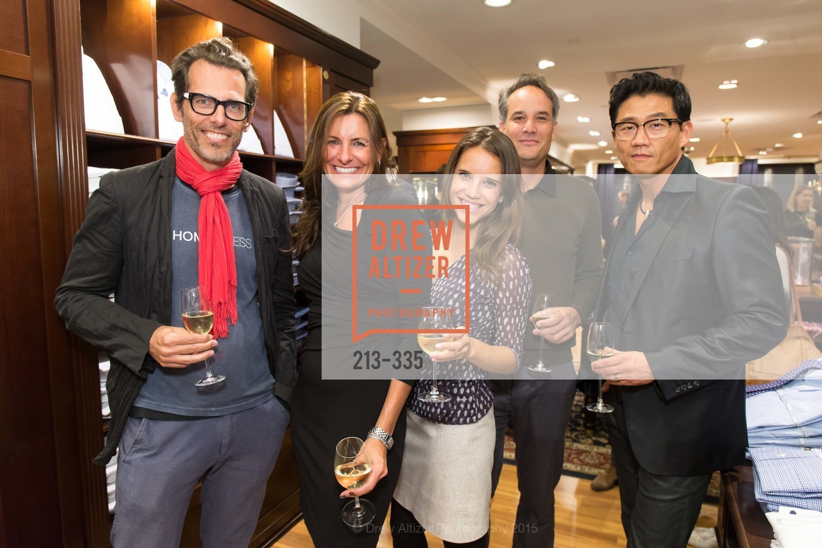 Thomas Adelweis, Rebecca Cooper, Laura Meyer, John McCoy, Philip Lee, Launch Party for The San Francisco Fall Antiques Show, Brooks Brothers. 240 Post St, October 1st, 2015,Drew Altizer, Drew Altizer Photography, full-service agency, private events, San Francisco photographer, photographer california