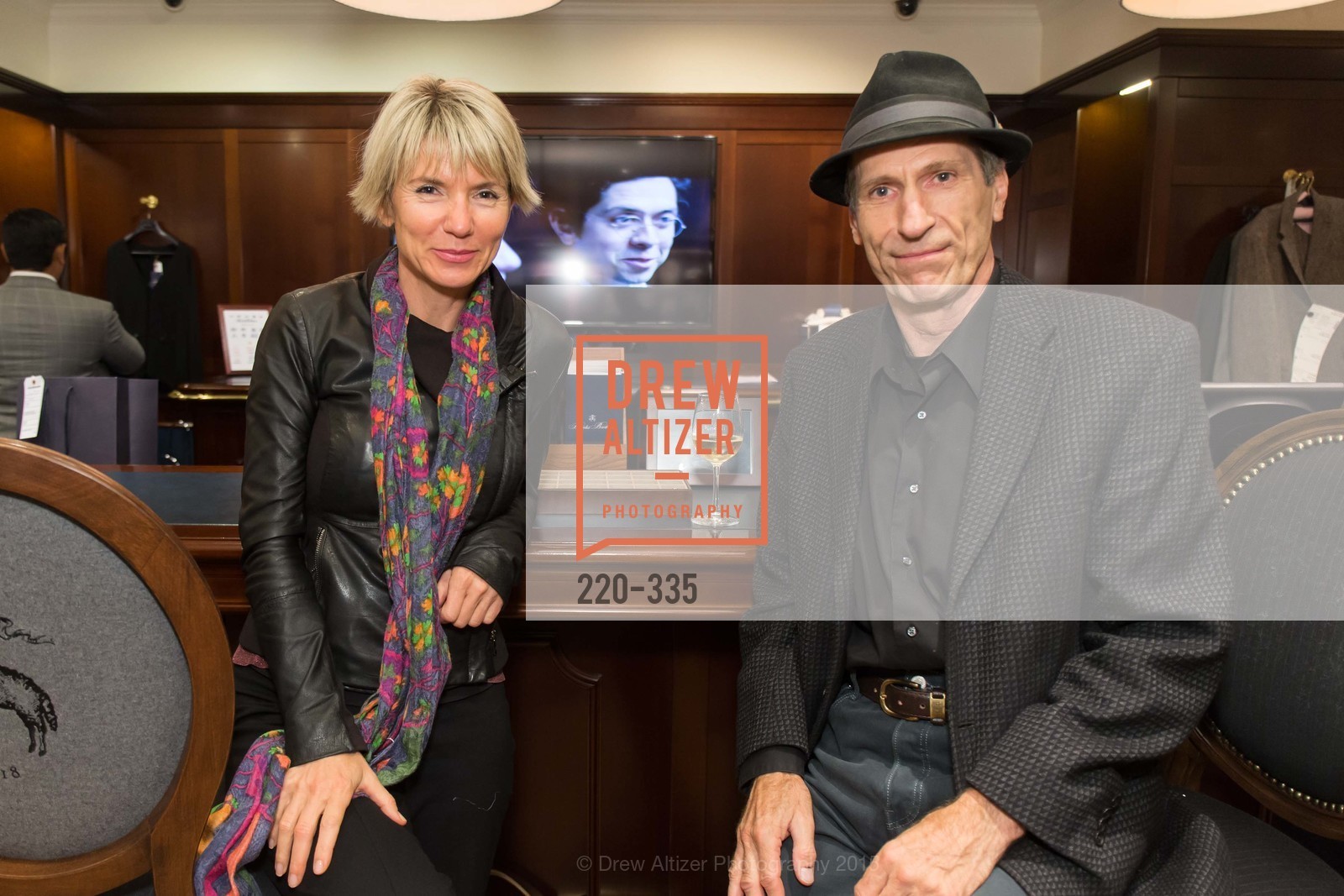 Lana Ginzina, Clide Miles, Launch Party for The San Francisco Fall Antiques Show, Brooks Brothers. 240 Post St, October 1st, 2015,Drew Altizer, Drew Altizer Photography, full-service agency, private events, San Francisco photographer, photographer california