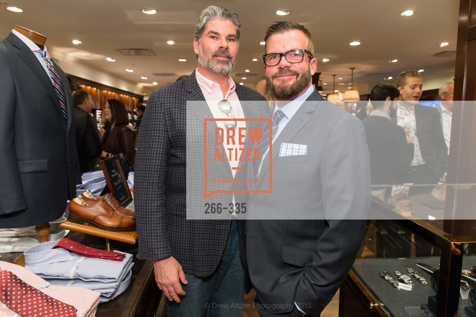 Matthew MacCaul Turner, Philip Bewley, Gucci & Vogue Dinner, Brooks Brothers. Brooks Brothers, . 240 Post St, October 1st, 2015, Photo #266-335 Matthew MacCaul Turner, Philip Bewley, Photo #266-335