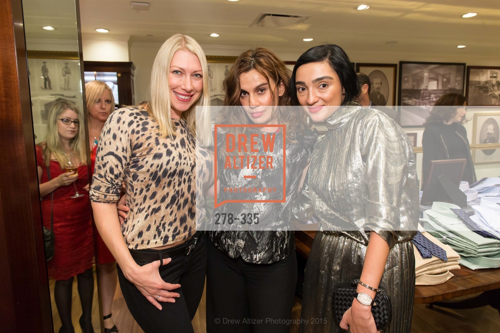 Lana Dobbs, Maya Gervis, Olya Dzilikhova, Launch Party for The San Francisco Fall Antiques Show, Brooks Brothers. 240 Post St, October 1st, 2015,Drew Altizer, Drew Altizer Photography, full-service agency, private events, San Francisco photographer, photographer california