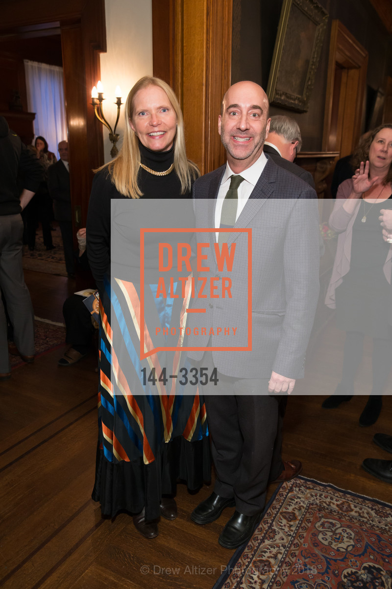 Nancy Gille, Fred Hamber, Haas-Lilienthal House Restoration Celebration, Haas-Lilienthal House. 2007 Franklin Street, January 25th, 2018, Photo #144-3354 Nancy Gille, Fred Hamber, Photo #144-3354