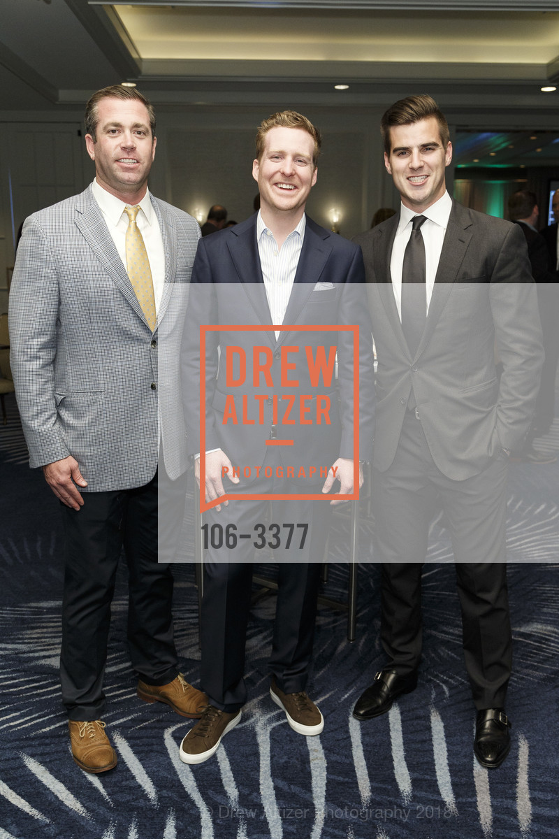 Danny Pickard, Matt Aljets, Billy Knutsen, The 30th Annual Guardsmen Celebrity Dinner and Sports Auction 2018, The Four Seasons Hotel San Francisco. 757 Market St, San Francisco, CA 94103, February 8th, 2018, Photo #106-3377 Danny Pickard, Matt Aljets, Billy Knutsen, Photo #106-3377