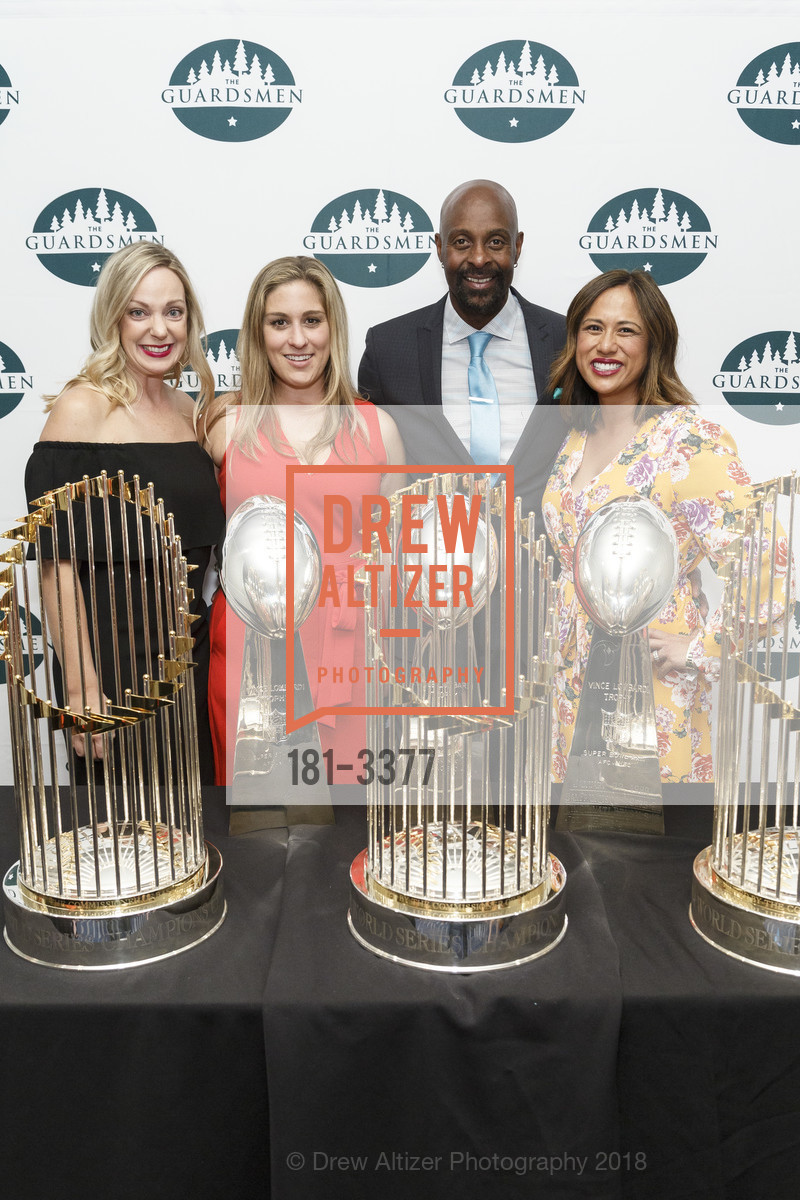 Maureen Buttery, Jamie Jones, Jerry Rice, Sia McDonald, The 30th Annual Guardsmen Celebrity Dinner and Sports Auction 2018, The Four Seasons Hotel San Francisco. 757 Market St, San Francisco, CA 94103, February 8th, 2018, Photo #181-3377 Maureen Buttery, Jamie Jones, Jerry Rice, Sia McDonald, Photo #181-3377