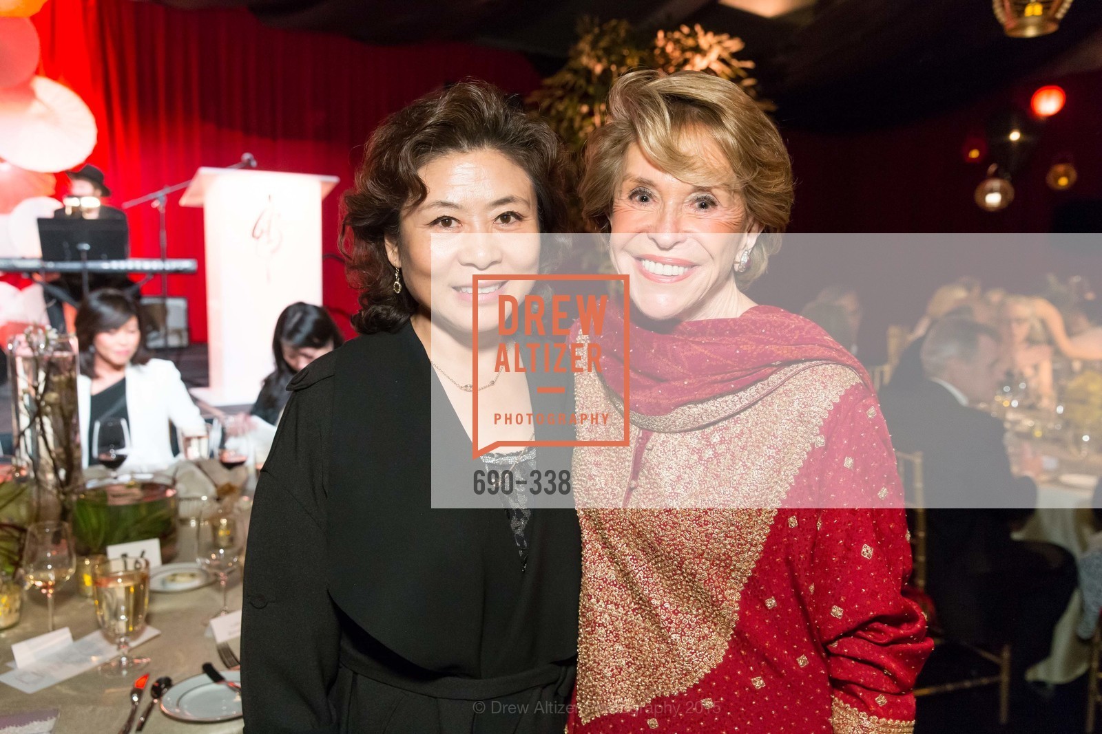 Xiulan Zhou, Joan Weill, Weill Hall 2015 Season Opening Gala At Sonoma State University, Sonoma State Green Music Center, Weill Hall. Sonoma State Green Music Center, Weill Hall. 1801 E Cotati Ave, October 3rd, 2015, Photo #690-338 Xiulan Zhou, Joan Weill, Photo #690-338