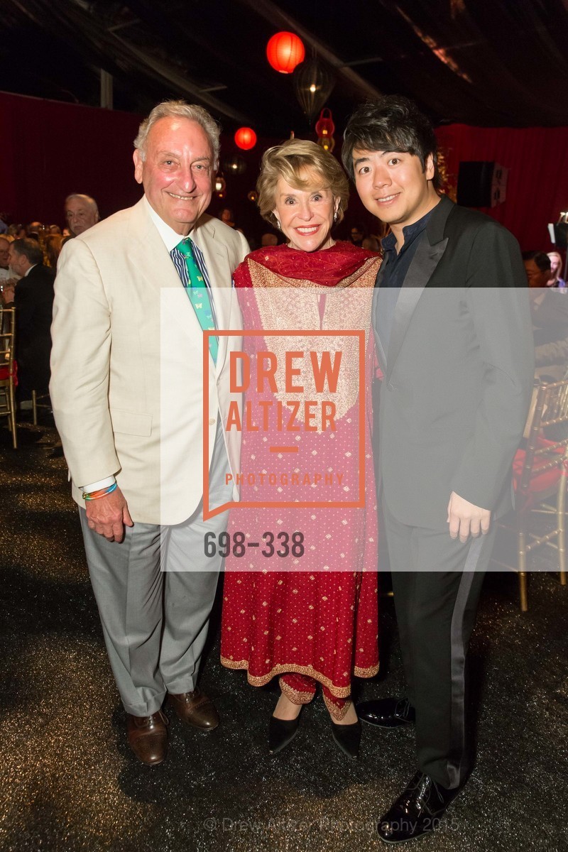 Sandy Weill, Joan Weill, Lang Lang, Weill Hall 2015 Season Opening Gala At Sonoma State University, Sonoma State Green Music Center, Weill Hall. Sonoma State Green Music Center, Weill Hall. 1801 E Cotati Ave, October 3rd, 2015, Photo #698-338 Sandy Weill, Joan Weill, Lang Lang, Photo #698-338