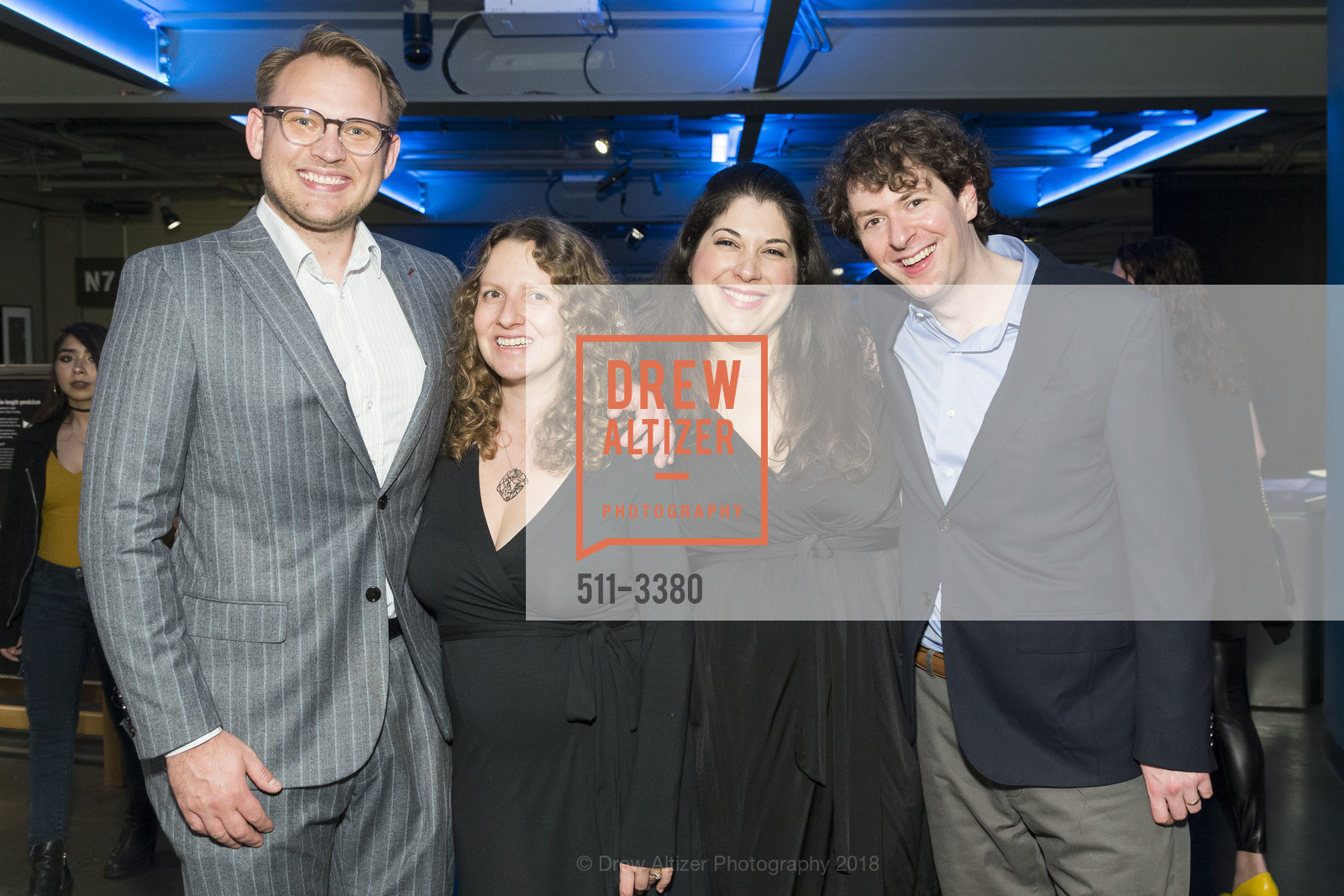 Nils Janson, Alicia Godlove, Brooke Bengier, David Lydon, Science of Cocktails 2018, Exploratorium, Pier 15, The Embarcadero, SF. Exploratorium, Pier 15, The Embarcadero, SF, February 9th, 2018, Photo #511-3380 Nils Janson, Alicia Godlove, Brooke Bengier, David Lydon, Photo #511-3380