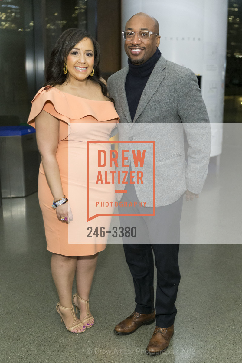 Julia Collins, Jermaine Carr, Science of Cocktails 2018, Exploratorium, Pier 15, The Embarcadero, SF. Exploratorium, Pier 15, The Embarcadero, SF, February 9th, 2018, Photo #246-3380 Julia Collins, Jermaine Carr, Photo #246-3380