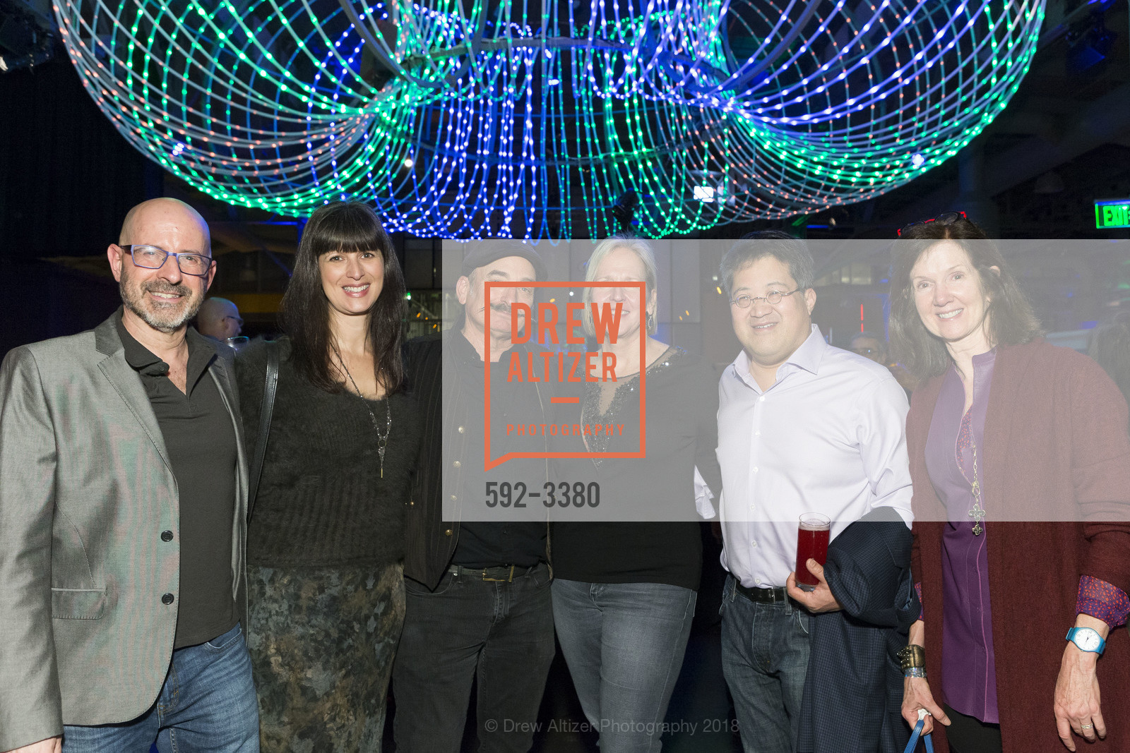 Tracy Buttney, Joe Schwan, Kathy Russell, Roger Wu, Fannie Allen, Science of Cocktails 2018, Exploratorium, Pier 15, The Embarcadero, SF. Exploratorium, Pier 15, The Embarcadero, SF, February 9th, 2018, Photo #592-3380 Tracy Buttney, Joe Schwan, Kathy Russell, Roger Wu, Fannie Allen, Photo #592-3380
