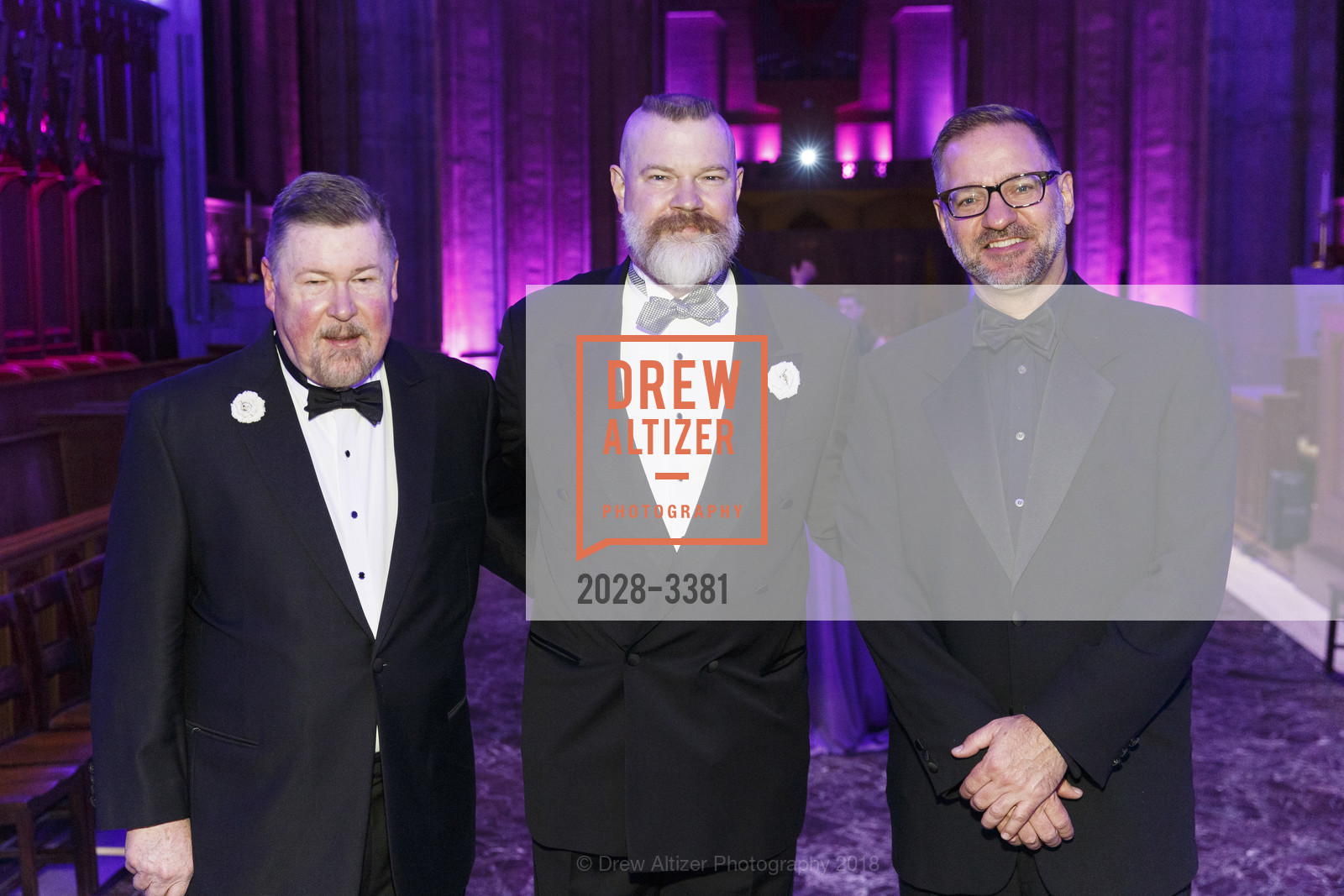 Bill Quinn, Michael Hendron, Wayne Rash, Grace Cathedral's Carnivale 2018, Grace Cathedral. 1100 California St, San Francisco, CA 94108, February 13th, 2018, Photo #2028-3381 Bill Quinn, Michael Hendron, Wayne Rash, Photo #2028-3381
