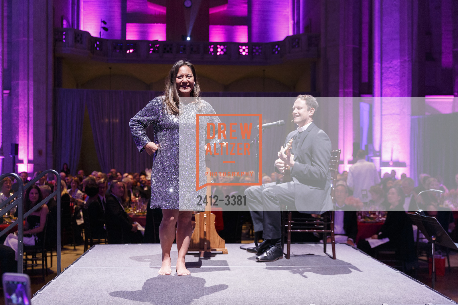 Heidi Ho, Dean Malcolm Clemens Young, Grace Cathedral's Carnivale 2018, Grace Cathedral. 1100 California St, San Francisco, CA 94108, February 13th, 2018, Photo #2412-3381 Heidi Ho, Dean Malcolm Clemens Young, Photo #2412-3381