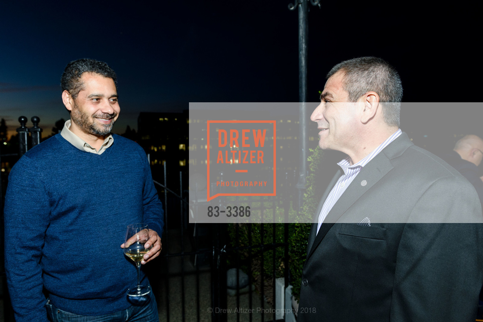 Ian Bain, Richard Uribe, Scroll Ball Waterside Kitchen Opening, Scroll Bar, Pullman Hotel. 223 Twin Dolphin Drive, February 1st, 2018, Photo #83-3386 Ian Bain, Richard Uribe, Photo #83-3386