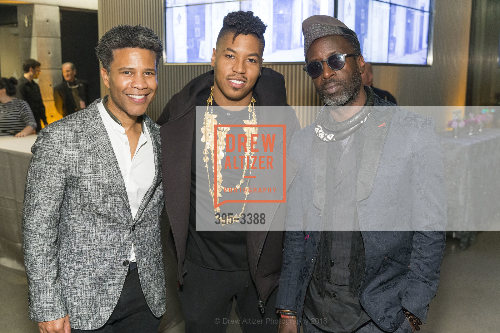 David Sanchez, Christian Scott, Saul Williams, SFJAZZ Gala 2018, SFJAZZ Center. 201 Franklin Street, February 1st, 2018, Photo #395-3388 David Sanchez, Christian Scott, Saul Williams, Photo #395-3388