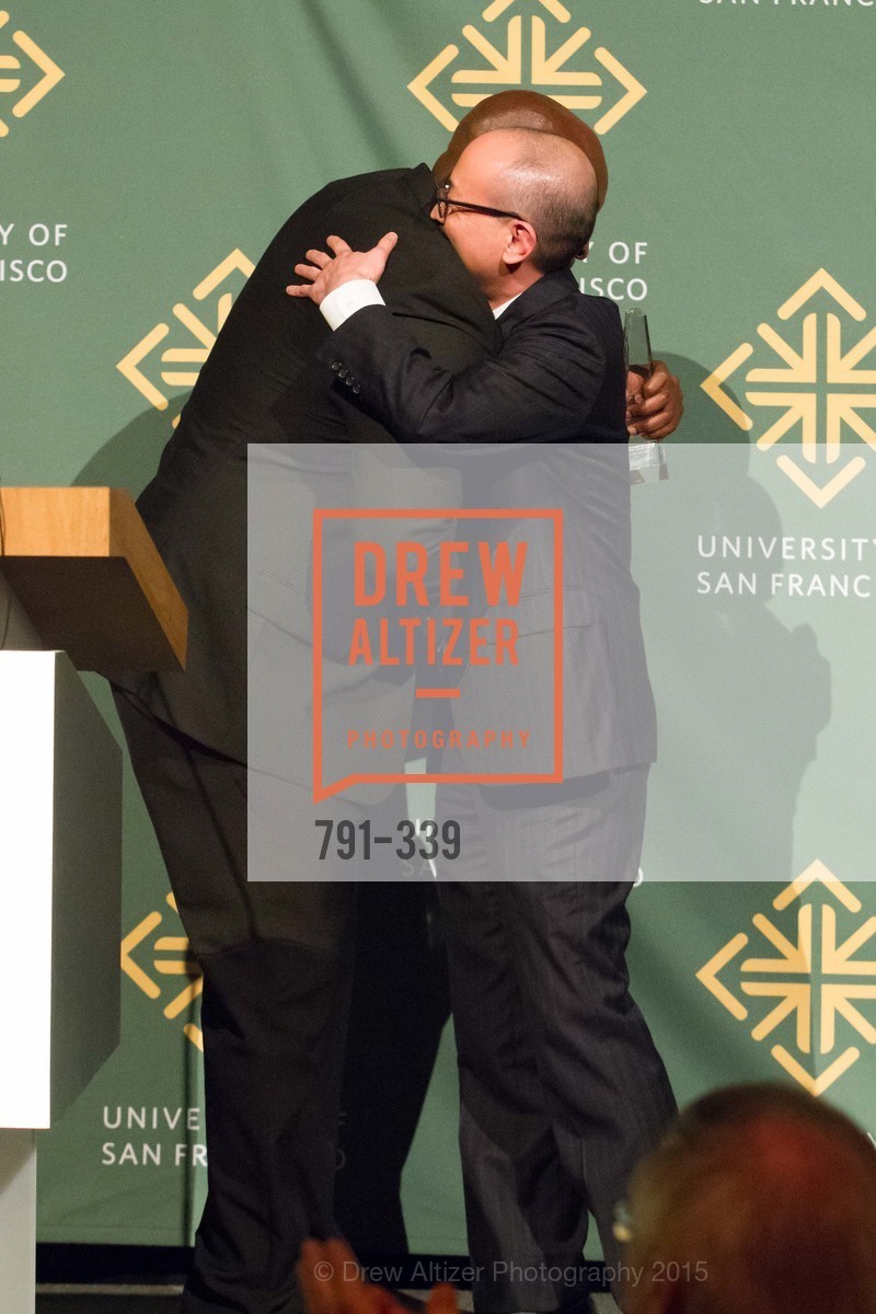 Aaron Horn, Kevin Kumashiro, University of San Francisco Alumni Awards Gala 2015, University of San Francisco. University of San Francisco, October 2nd, 2015, Photo #791-339 Aaron Horn, Kevin Kumashiro, Photo #791-339