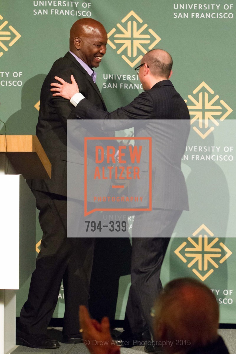 Aaron Horn, Kevin Kumashiro, University of San Francisco Alumni Awards Gala 2015, University of San Francisco. University of San Francisco, October 2nd, 2015, Photo #794-339 Aaron Horn, Kevin Kumashiro, Photo #794-339