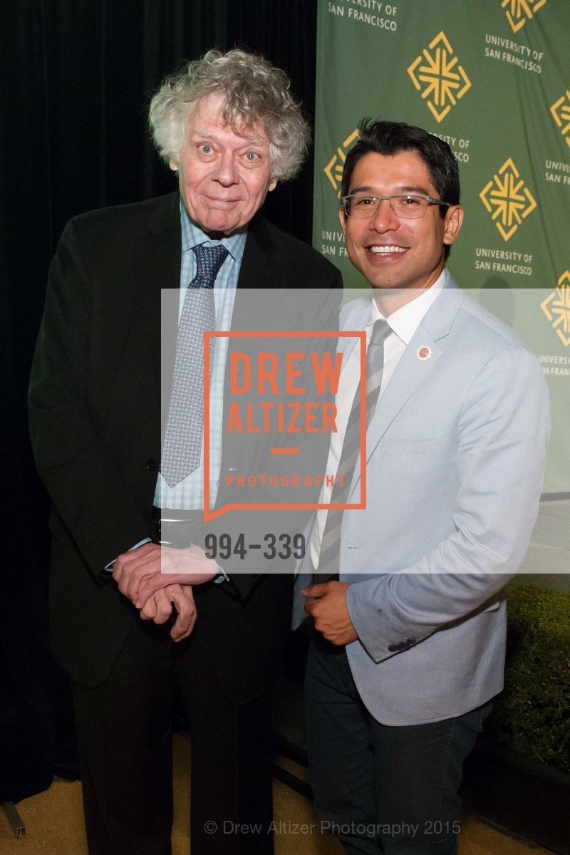 Gordon P. Getty, Carlos Menchaca, University of San Francisco Alumni Awards Gala 2015, University of San Francisco. University of San Francisco, October 2nd, 2015, Photo #994-339 Gordon P. Getty, Carlos Menchaca, Photo #994-339