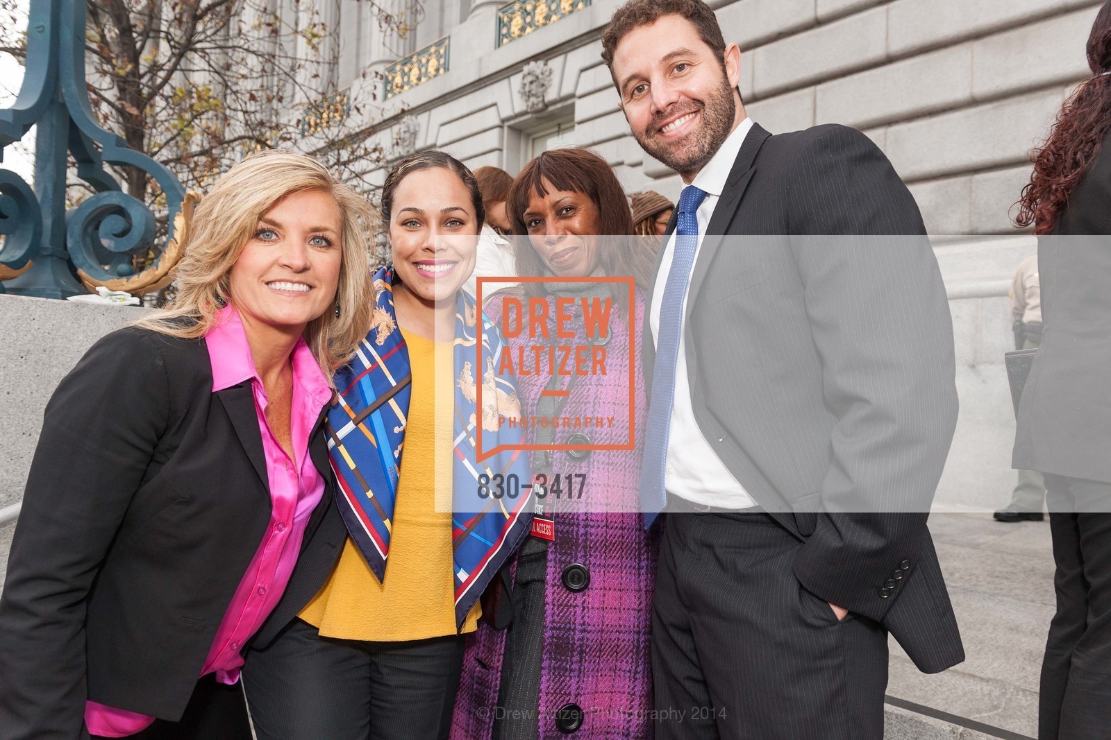 Fabiola Gascon, Marissa Rodriguez, Andrea Wright, Maxwell Szabo, ONE BILLION RISING FOR JUSTICE Event at San Francisco City Hall, US, February 14th, 2014, Photo #830-3417 Fabiola Gascon, Marissa Rodriguez, Andrea Wright, Maxwell Szabo, Photo #830-3417