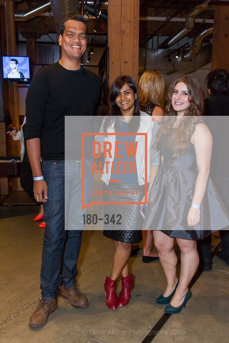 Sriram Krishnan, Aarthi Ramamurthy, Kia Kokalitcheva, Fortune's 40 Under 40 Party, GitHub HQ. GitHub HQ, . 88 Colin P Kelly Jr St, October 7th, 2015, Photo #180-342 Sriram Krishnan, Aarthi Ramamurthy, Kia Kokalitcheva, Photo #180-342