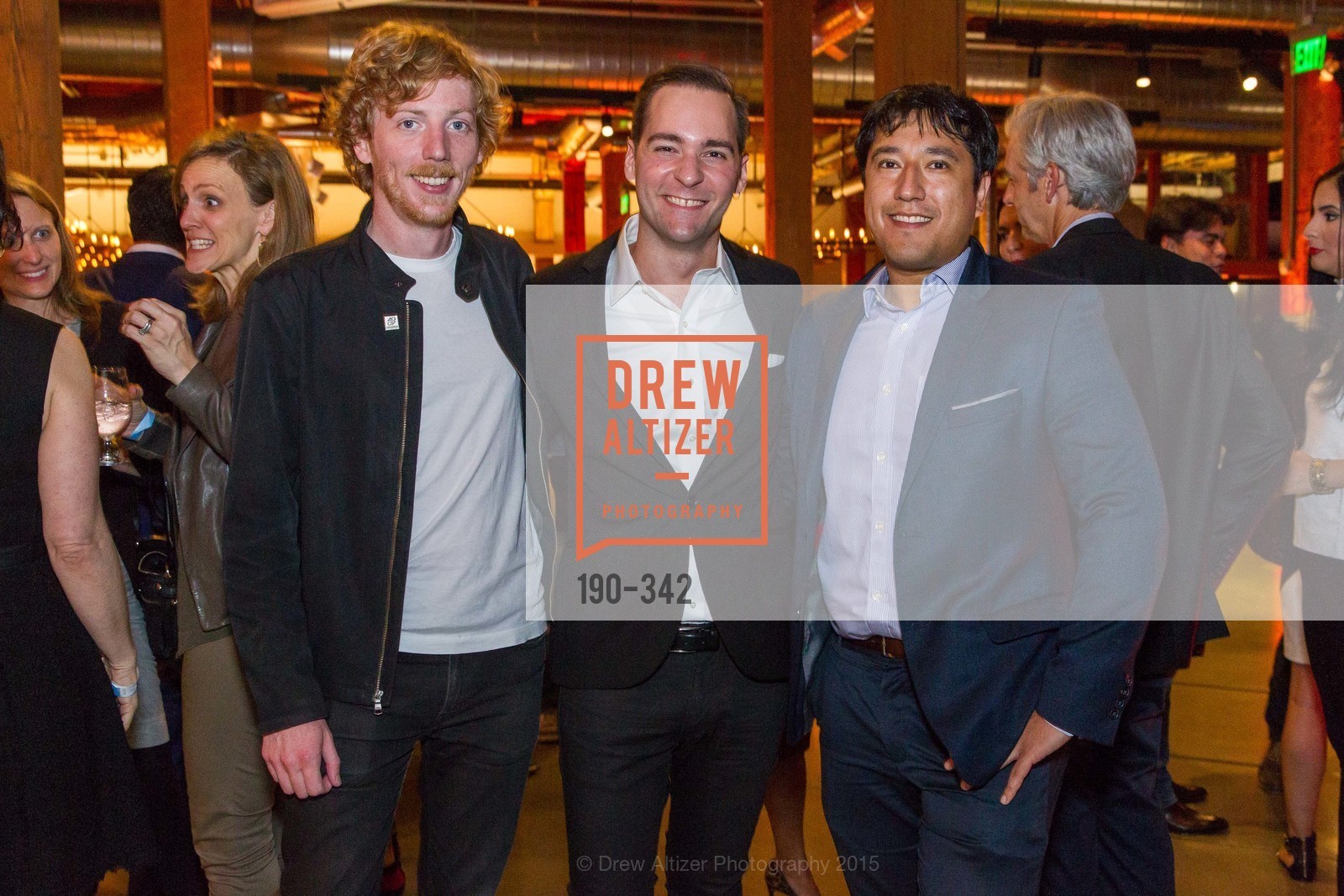 Chris Wanstrath, Andrew Nusca, Jonathan Vanian, Fortune's 40 Under 40 Party, GitHub HQ. GitHub HQ, . 88 Colin P Kelly Jr St, October 7th, 2015, Photo #190-342 Chris Wanstrath, Andrew Nusca, Jonathan Vanian, Photo #190-342