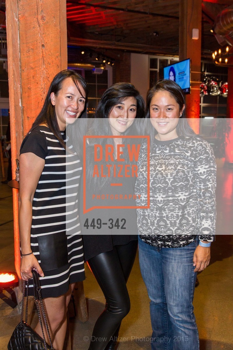 Sheila Tran, Jess Lee, Christina Lee, Fortune's 40 Under 40 Party, GitHub HQ. GitHub HQ, . 88 Colin P Kelly Jr St, October 7th, 2015, Photo #449-342 Sheila Tran, Jess Lee, Christina Lee, Photo #449-342