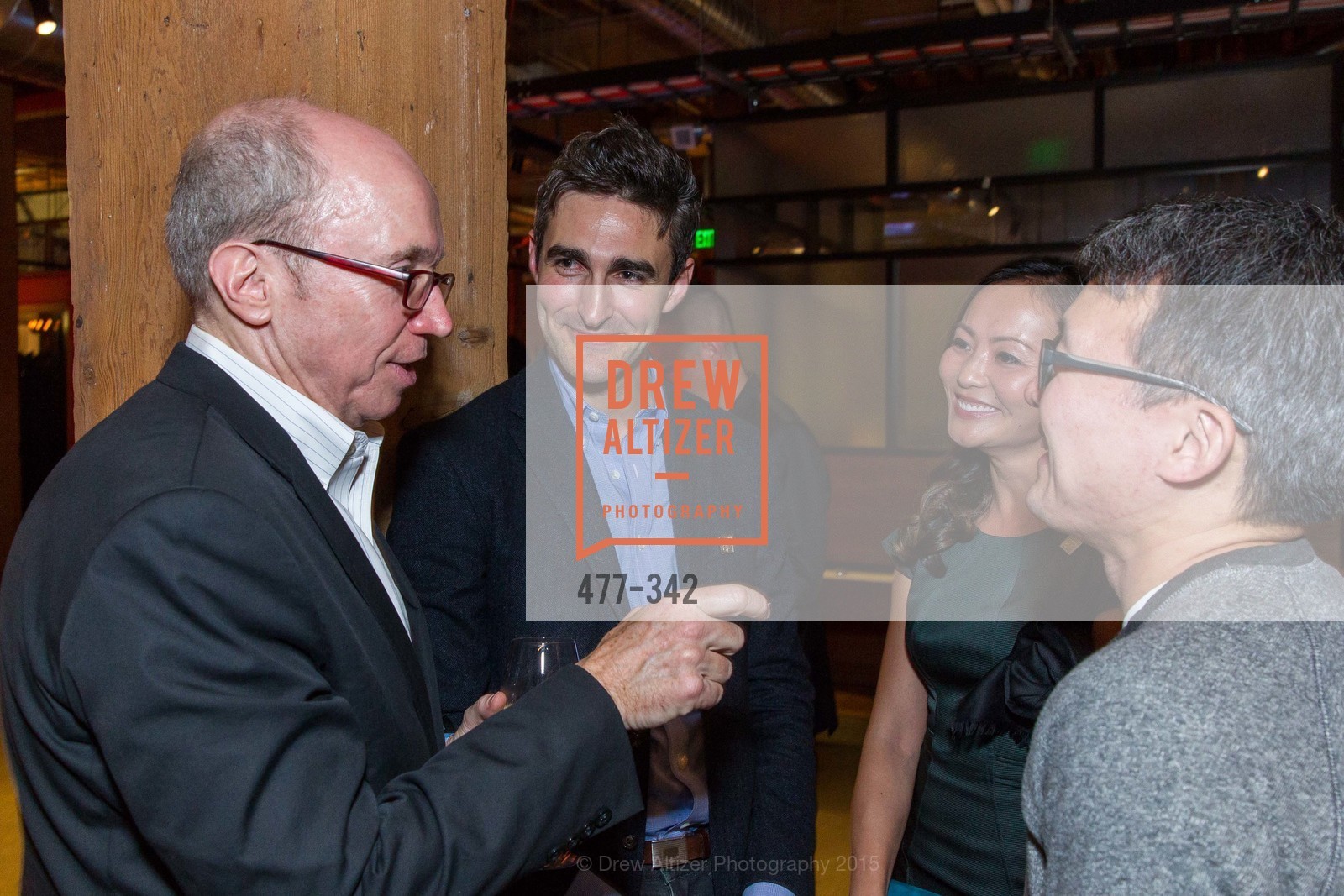 Alan Murray, Trevor Nelson, Karen Fang, James Park, Fortune's 40 Under 40 Party, GitHub HQ. GitHub HQ, . 88 Colin P Kelly Jr St, October 7th, 2015, Photo #477-342 Alan Murray, Trevor Nelson, Karen Fang, James Park, Photo #477-342
