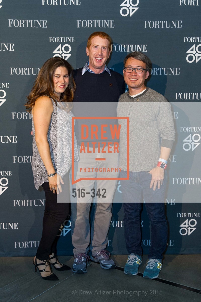 Erica Myers, Chuck Myers, James Park, Fortune's 40 Under 40 Party, GitHub HQ. GitHub HQ, . 88 Colin P Kelly Jr St, October 7th, 2015, Photo #516-342 Erica Myers, Chuck Myers, James Park, Photo #516-342
