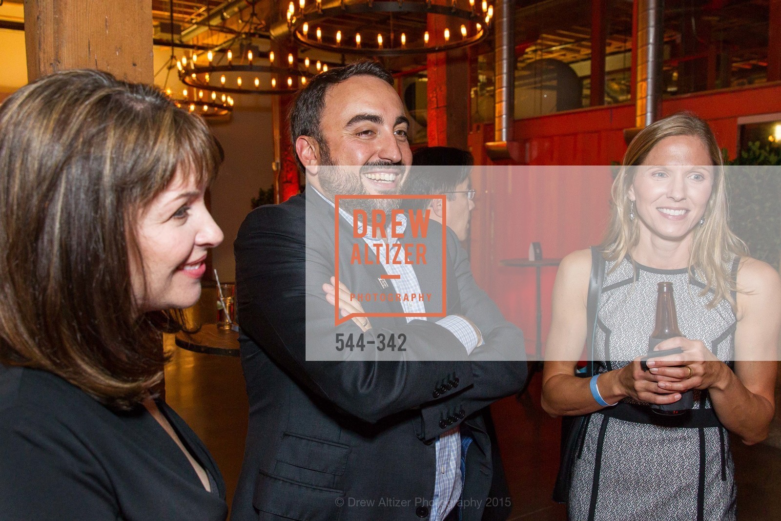 Alex Stamos, Laura Swaminathan, Fortune's 40 Under 40 Party, GitHub HQ. GitHub HQ, . 88 Colin P Kelly Jr St, October 7th, 2015, Photo #544-342 Alex Stamos, Laura Swaminathan, Photo #544-342