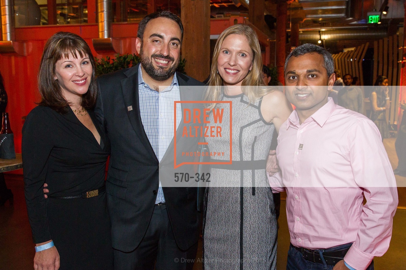 Katie Stamos, Alex Stamos, Laura Swaminathan, Anand Swaminathan, Fortune's 40 Under 40 Party, GitHub HQ. GitHub HQ, . 88 Colin P Kelly Jr St, October 7th, 2015, Photo #570-342 Katie Stamos, Alex Stamos, Laura Swaminathan, Anand Swaminathan, Photo #570-342