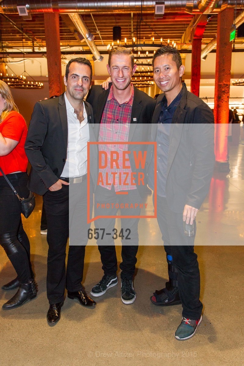 Hugo Barra, Ryan Graves, Peter Pham, Fortune's 40 Under 40 Party, GitHub HQ. GitHub HQ, . 88 Colin P Kelly Jr St, October 7th, 2015, Photo #657-342 Hugo Barra, Ryan Graves, Peter Pham, Photo #657-342