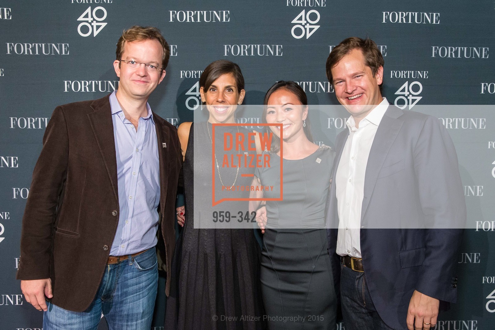 Will Ackerly, Melanie Whelan, Karen Fang, John Ackerly, Fortune's 40 Under 40 Party, GitHub HQ. GitHub HQ, . 88 Colin P Kelly Jr St, October 7th, 2015, Photo #959-342 Will Ackerly, Melanie Whelan, Karen Fang, John Ackerly, Photo #959-342