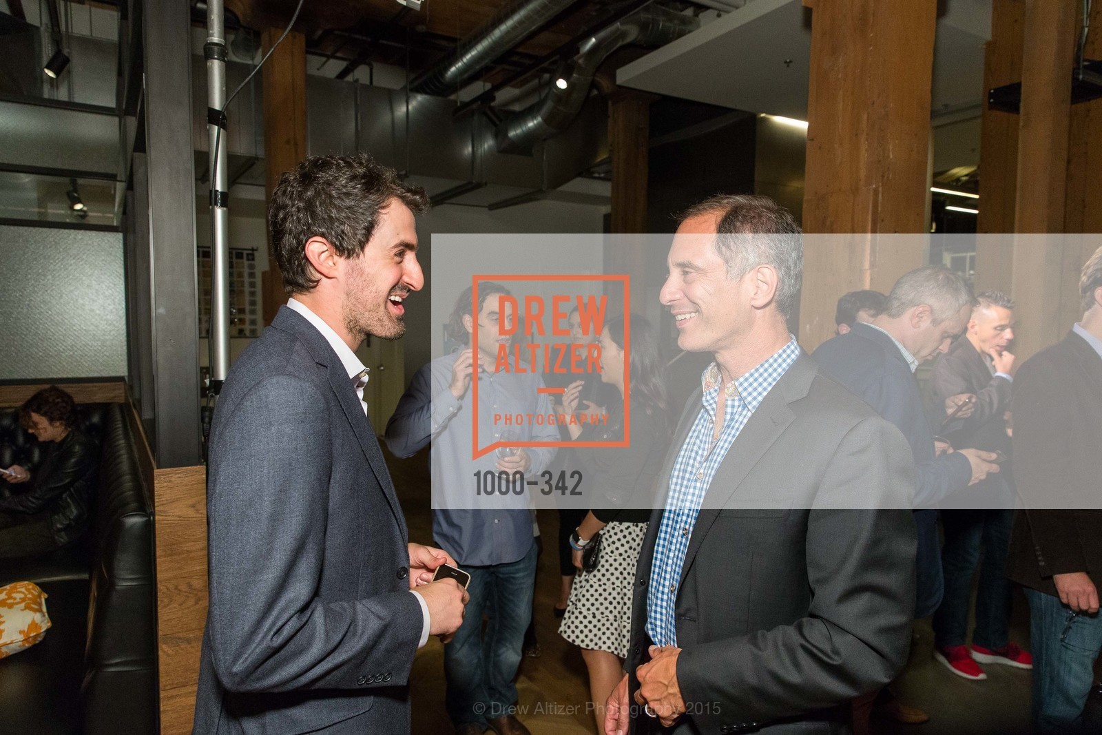 Daniel Roberts, Adam Lashinsky, Fortune's 40 Under 40 Party, GitHub HQ. GitHub HQ, . 88 Colin P Kelly Jr St, October 7th, 2015, Photo #1000-342 Daniel Roberts, Adam Lashinsky, Photo #1000-342