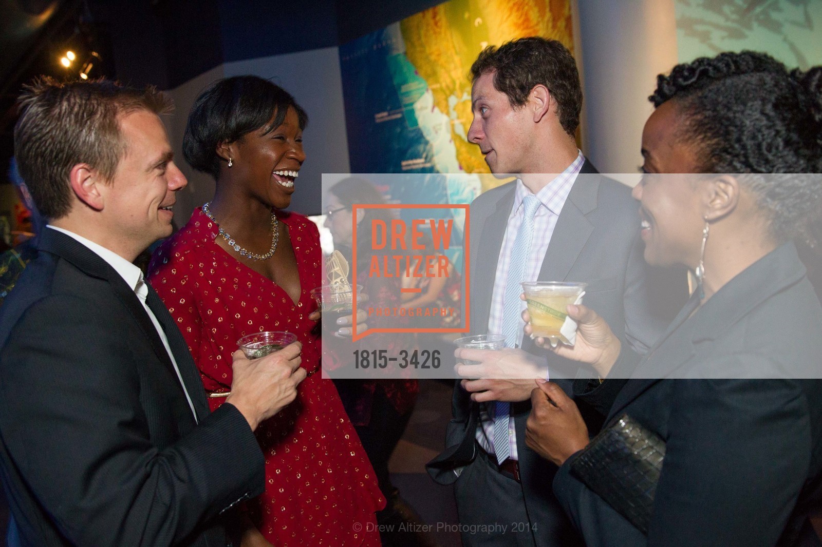 Bart Bromberger, Bukky Ekundayo, Stuart Bull, Audrey Powe, California Academy of Sciences – Big Bang Gala, US, April 24th, 2014, Photo #1815-3426 Bart Bromberger, Bukky Ekundayo, Stuart Bull, Audrey Powe, Photo #1815-3426