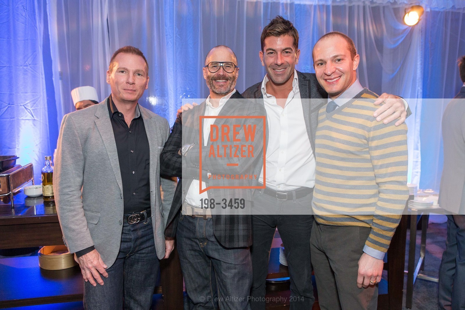Glen Fugitt, Michael Wilson, Eric McFarland, Brad Krefman, Gregg Lynn's Holiday Party, US, December 7th, 2014, Photo #198-3459 Glen Fugitt, Michael Wilson, Eric McFarland, Brad Krefman, Photo #198-3459