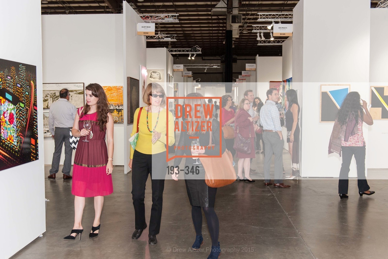 Katherine James, Sally James, Emily Lambert, Art Miami Presents: Art Silicon Valley, San Mateo County Event Center. 1346 Saratoga Dr, October 8th, 2015,Drew Altizer, Drew Altizer Photography, full-service agency, private events, San Francisco photographer, photographer california