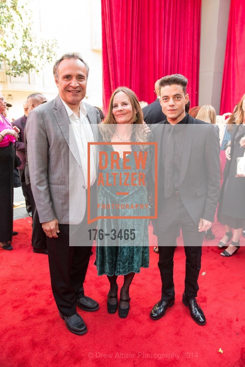 Dick Bulluck, Kelly Lay-Raitt, Rami Malek, SF JAZZ Gala Honors Herbie Hancock, US, May 16th, 2014, Photo #176-3465 Dick Bulluck, Kelly Lay-Raitt, Rami Malek, Photo #176-3465