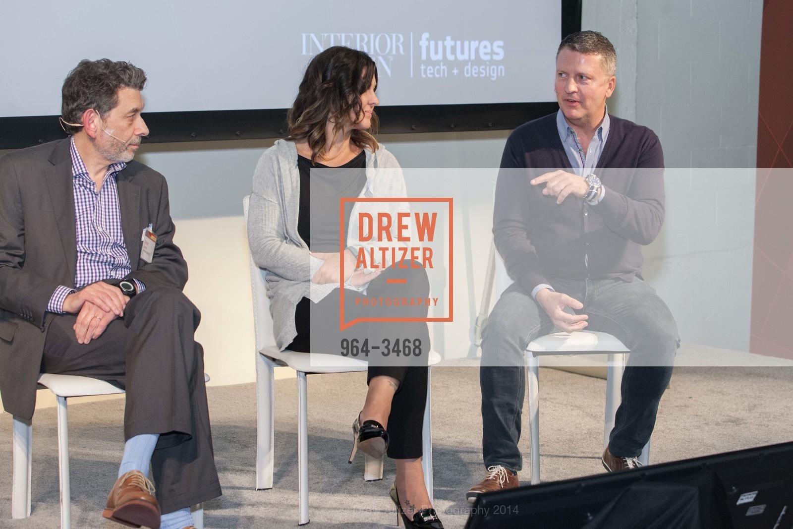 Arnold Levin, Becky Locke-Laden, Collin Burry, FUTURES TECH + DESIGN, US, November 14th, 2014, Photo #964-3468 Arnold Levin, Becky Locke-Laden, Collin Burry, Photo #964-3468