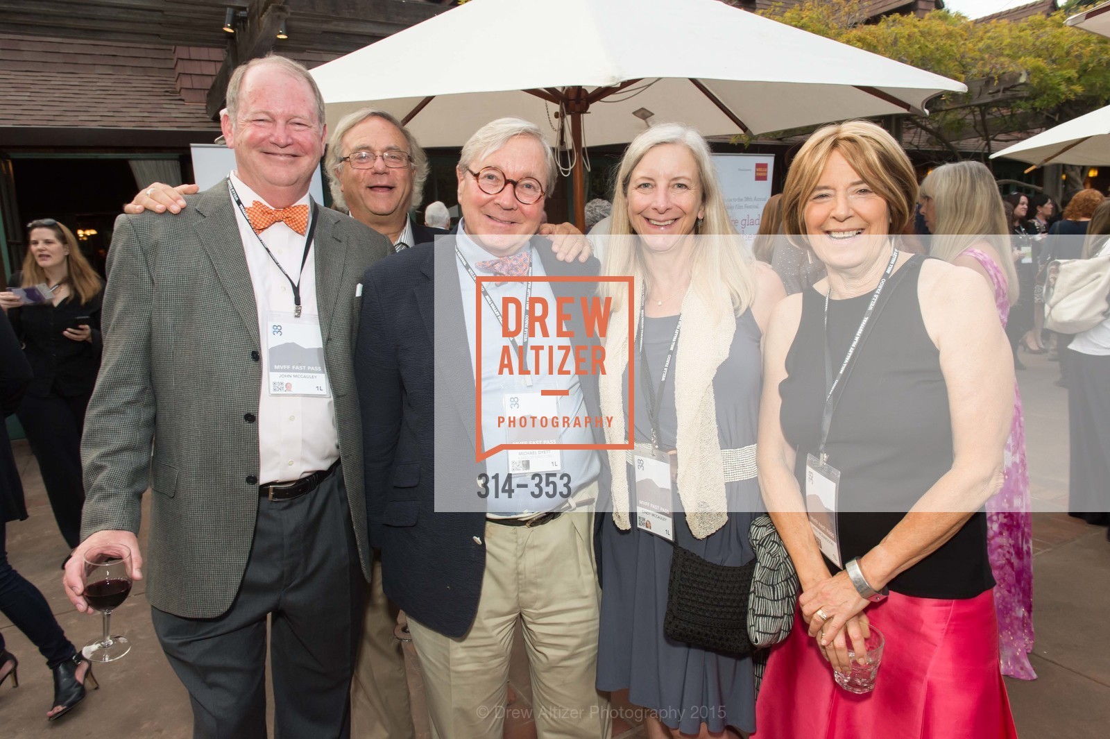 John McCollin, Tom Wachtel, Michael Dyett, Cindy McCollin, Heidi Richardson, Mill Valley Film Festival 2015 Opening Night VIP Reception, Outdoor Art Club. Outdoor Art Club, . 1 W Blithedale Ave, October 8th, 2015, Photo #314-353 John McCollin, Tom Wachtel, Michael Dyett, Cindy McCollin, Heidi Richardson, Photo #314-353