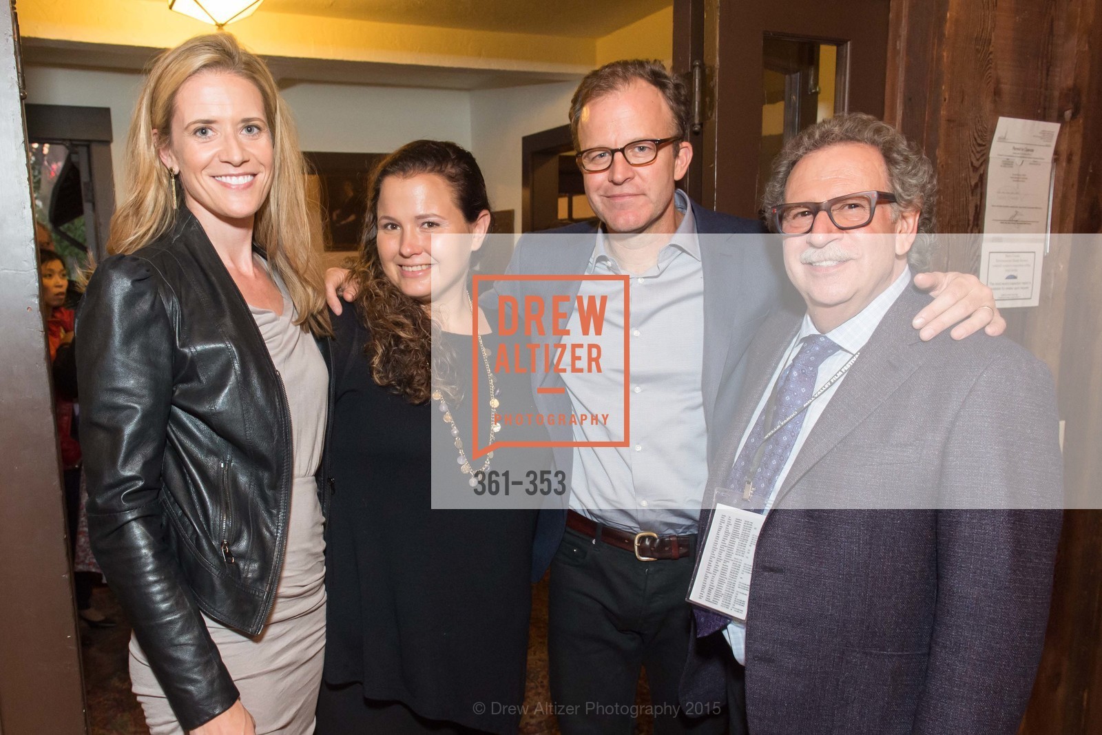 Blye Faust, Nicole Rocklin, Tom McCarthy, Mark Fishkin, Mill Valley Film Festival 2015 Opening Night VIP Reception, Outdoor Art Club. Outdoor Art Club, . 1 W Blithedale Ave, October 8th, 2015, Photo #361-353 Blye Faust, Nicole Rocklin, Tom McCarthy, Mark Fishkin, Photo #361-353