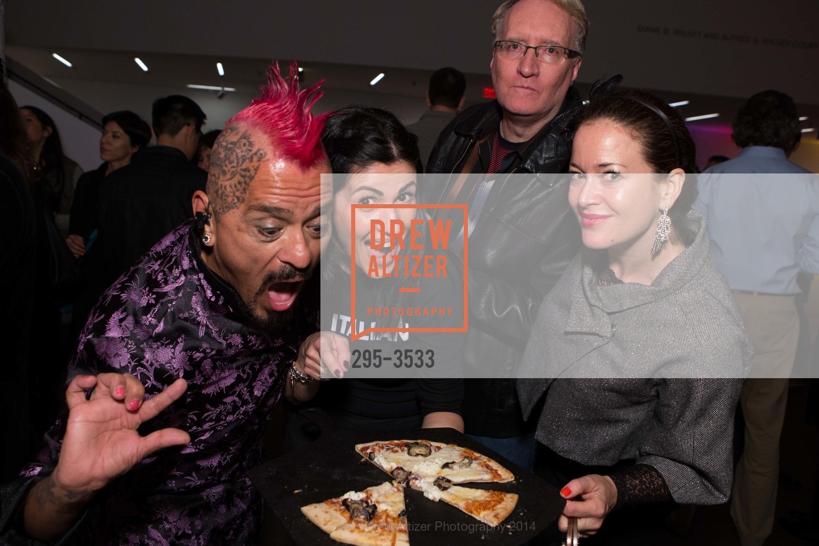 Joey, Eleonora Cercatore, Steev Griffith, Joanna Boyle, 7x7 Hosts Opening Party for Keith Haring's Exhibit at DeYOUNG MUSEUM, US, November 14th, 2014, Photo #295-3533 Joey, Eleonora Cercatore, Steev Griffith, Joanna Boyle, Photo #295-3533